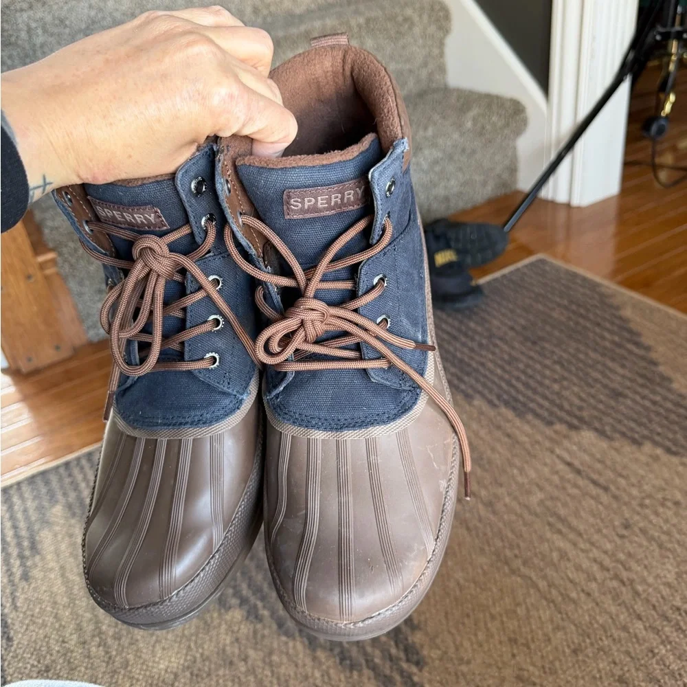 Sperry Navy and Chocolate Duck Boots - Picture 5 of 7